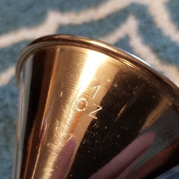 Stainless steel bar measuring cup 1 and 2 ounce - Picture 3 of 5